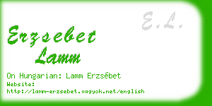 erzsebet lamm business card
