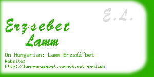 erzsebet lamm business card